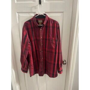 C.E. Schmidt Workwear Long Sleeve Button Down Shirt Size XLT Red/Black